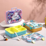 UV Printed 3-Grid Bento Lunch Box – 950 ml - Image 2