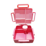 Romantic Mermaid Kids Lunch Box  4 Compartment Leakproof BPA-Free 1800 ml - Pink - Image 2