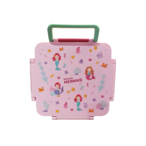 Romantic Mermaid Kids Lunch Box 4 Compartment Leakproof BPA-Free 1800 ml – Pink