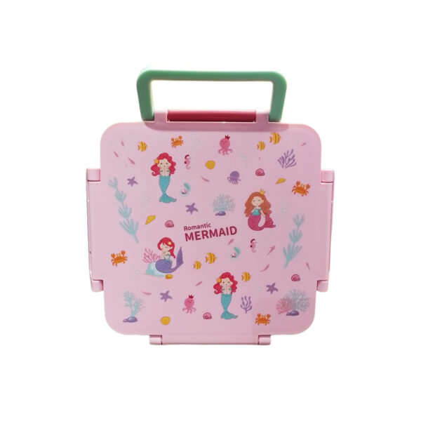 Romantic Mermaid Kids Lunch Box 4 Compartment Leakproof BPA-Free 1800 ml – Pink