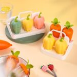 6 Popsicle Set Luxafare Reusable Plastic Ice Cream Mold - Image 2