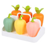 6 Popsicle Set Luxafare Reusable Plastic Ice Cream Mold
