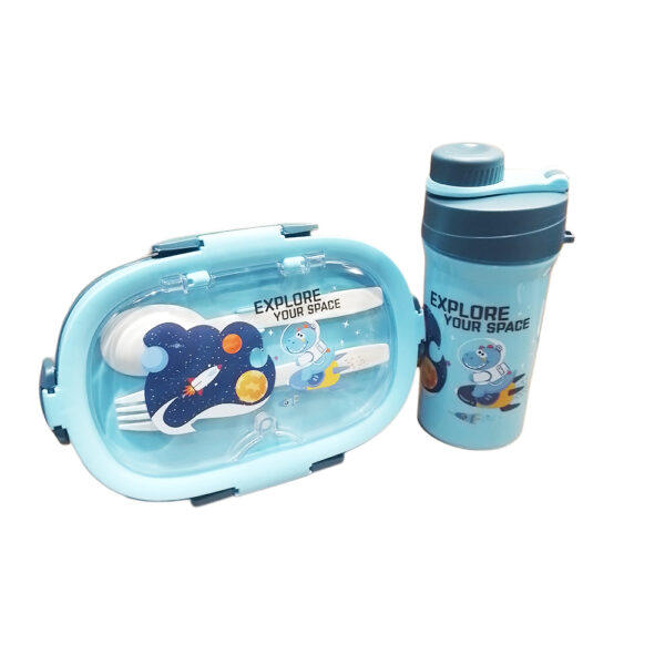 Lunch Box with Water Bottle With  3-Compartment – 1200+500 ml
