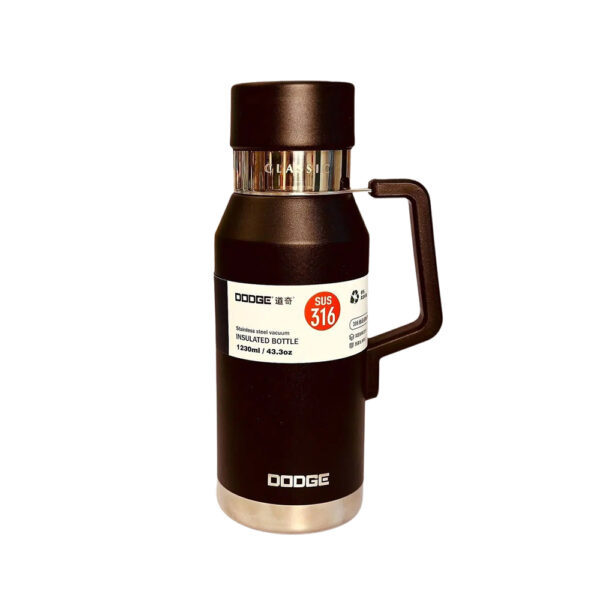 Vacuum Bottle – 1230 ml / 43.3 oz Stainless Steel – Black