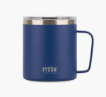 TYESO Coffee Mug With Lid & Handle 400 ml Stainless Steel – 5 Colours Choices