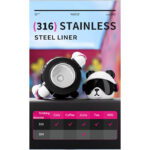 Wakawaka Double Insulated Panda Vacuum Bottle with Leak-Proof Lid ( 4 Colours Choices ) - Image 9