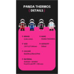 Wakawaka Double Insulated Panda Vacuum Bottle with Leak-Proof Lid ( 4 Colours Choices ) - Image 7