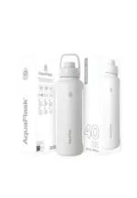 Aquaflask Wide Mouth Sports Lid Bottle – 40 oz Artic White
