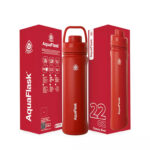Aquaflask Wide Mouth Sports Lid Bottle – 22oz Cherry Red