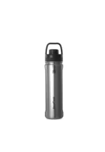 Aquaflask Wide Mouth Sports Lid Bottle – 22oz Silver Steel - Image 2