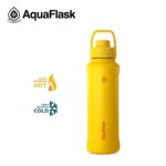 Aqua Flask Wide Mouth Sports Lid Bottle – 40 oz Mustard