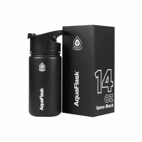 Aqua Flask Regular Double Wall Insulated Bottle 14 oz – Space Black