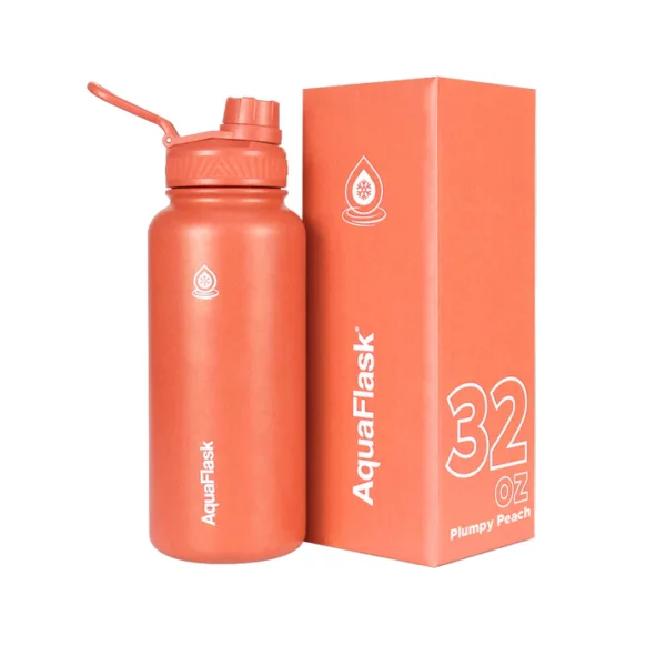 Aqua Flask Double Wall Insulated Bottle 32 oz – Plumpy Peach
