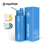 Aqua Flask Regular Lid Bottle 40 Oz-Malibu Blue