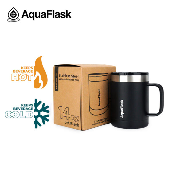 Aqua Flask Insulated Mug 14 oz - Jet Black