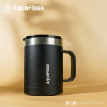Aqua Flask Insulated Mug 14 oz - Jet Black - Image 2