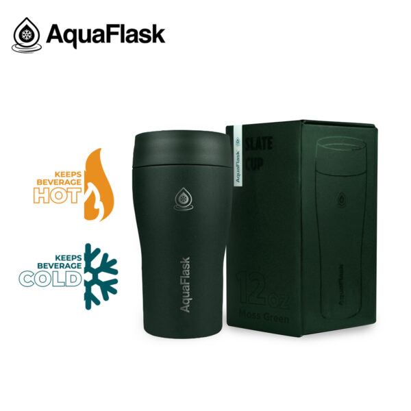 Aqua Flask Slate Cup Collection 12 oz - Moss Green