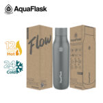 Aquaflask Flow 25oz Insulated Stainless Steel Water Bottle - Gun Metal