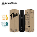 Aquaflask Flow 25oz Insulated Stainless Steel Water Bottle - Jet Black
