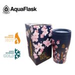 Aqua Flask Slate Cup Sakura 2 Collection 12 oz - Navy