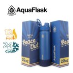 Aqua Flask Peach Out Retro Collection  22oz - Prussian Blue