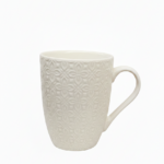 Porcelain Mug Engraved Pattern 300 ml - White