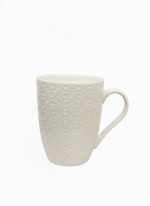 Porcelain Mug Engraved Pattern 300 ml - White