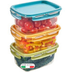 Set 3 Pieces Snipslock Containers-Square 1,2L Mix Colours