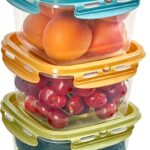 Set 3 Pieces Snipslock Containers- Square 1,8L Mix Colours