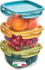 Set 3 Pieces Snipslock Containers- Square 1,8L Mix Colours