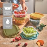 Set 3 Pieces Snipslock Containers- Square 1,8L Mix Colours - Image 2