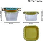 Set 3 Pieces Snipslock Containers- Square 1,8L Mix Colours - Image 4