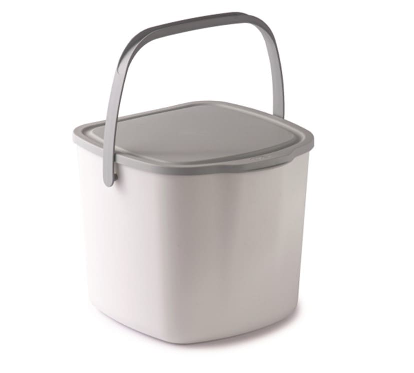 SNP-302 (1) Kitchen Compost Bin 3L With Handle White - Image 1