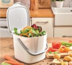 Kitchen Compost Bin 3L With Handle White - Image 2