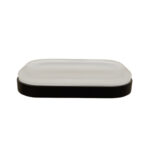Soap Dish Rust-Proof  Metal + Glass - 12 × 9.3 × 1.5 cm - Image 3
