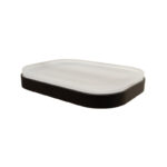 Soap Dish Rust-Proof  Metal + Glass - 12 × 9.3 × 1.5 cm