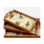 Serving Tray 3 Pcs Set Bamboo - Image 4
