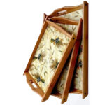 Serving Tray 3 Pcs Set Bamboo - Image 2