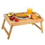 Bed Tray with Folding Legs & Carrying Handles - Bamboo