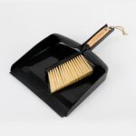 Bamboo Dust Pan & Brush Set – Black
