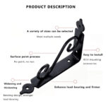 Decorative Metal Shelf Brackets ( Set of 2 )  24 cm - Black - Image 5