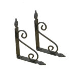 Decorative Metal Shelf Brackets ( Set of 2 )  19 cm - Black