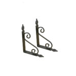 Decorative Metal Shelf Brackets ( Set of 2 )  14 cm - Black
