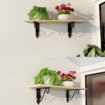 Decorative Metal Shelf Brackets ( Set of 2 )  24 cm - Black - Image 3