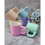 Porcelain Mug Collection With Bubble Handle in Soft Velvet Touch – 300 ml - Image 2