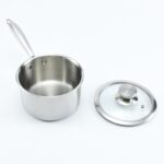 Chef’s Classic Stainless Steel Saucepan with Lid – 16 cm Silver - Image 3
