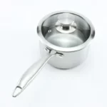 Chef’s Classic Stainless Steel Saucepan with Lid – 18 cm Silver - Image 2