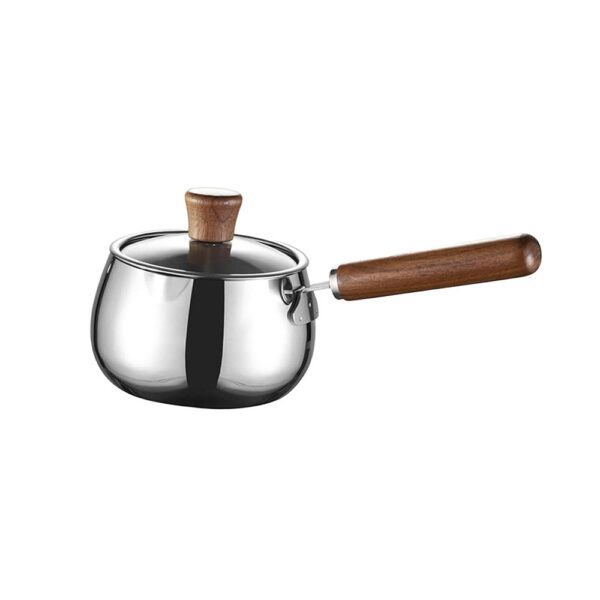 Stainless Steel Saucepan with Clear Glass Lid – 14 cm