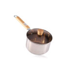 Super Stainless Steel Thickened Sauce Pan with Wooden Handle – 16 cm