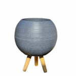 Rustic Round Plastic Pottery Planter with Stand